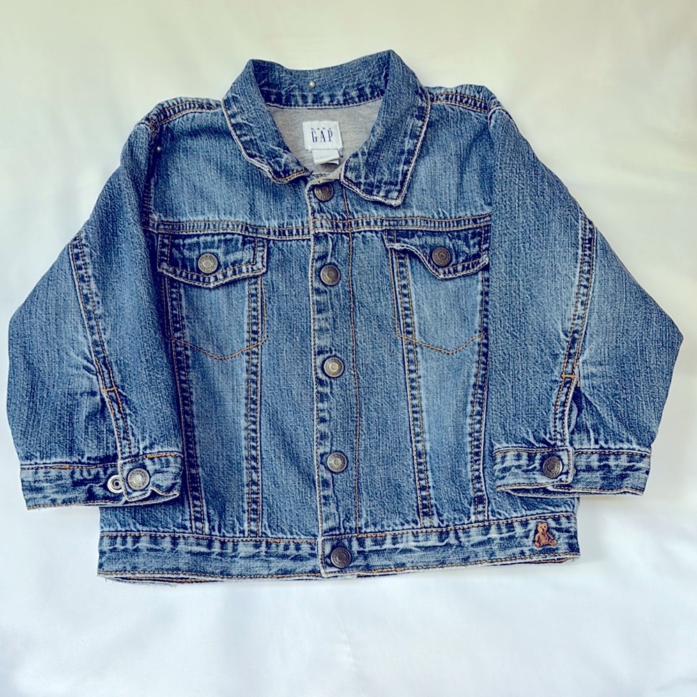 VINTAGE 2003 LIKE NEW !! BABY GAP INFANT DENIM JACKET 18-24 MONTHS - Picture 1 of 11
